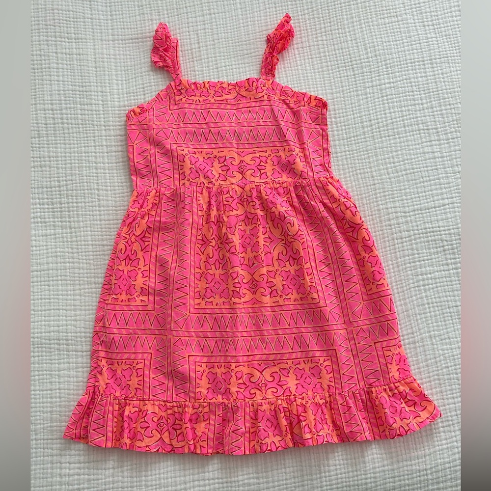 Vineyard Vines Pink and Orange Patterned Dress